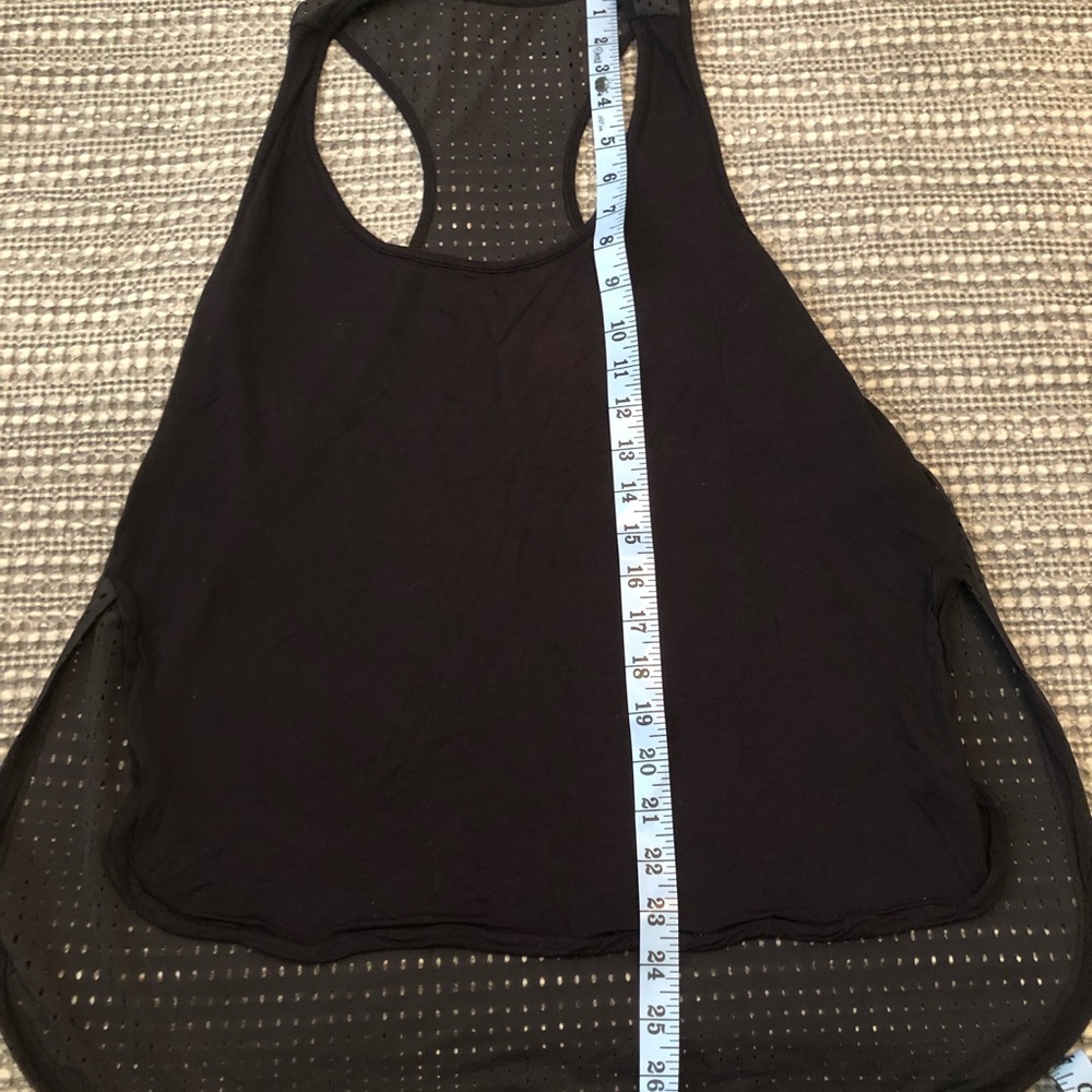 Seafolly Black Sheer Racerback Tank Top size Large